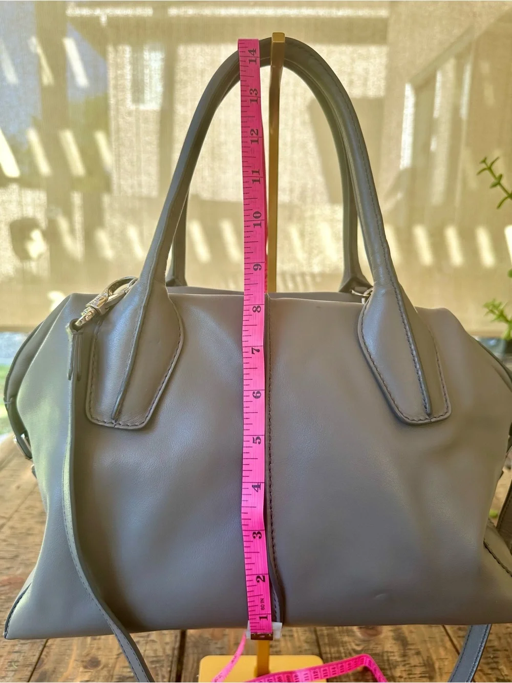Tod’s D-Styling Bauletto Gray Leather Satchel - Women Bags